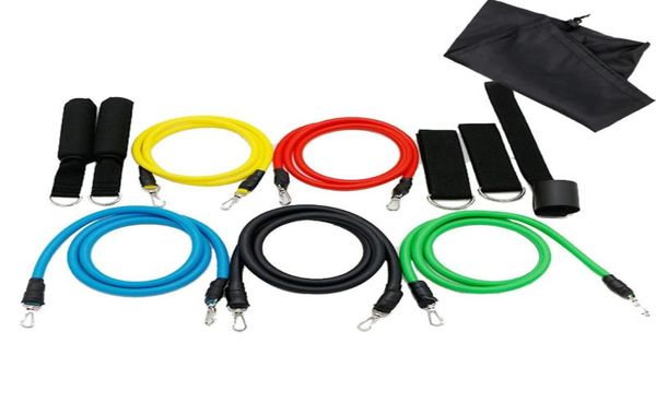 

fitness equipment 11 pcs resistance exercise band set yoga pilates abs gym fitness workout bands pull rope elastic rope d87505372