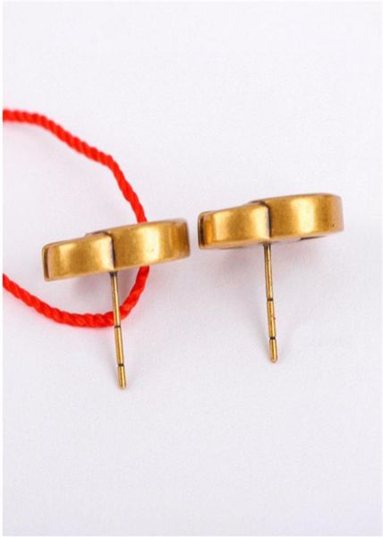 

fashion hoop stud earrings aretes orecchini for women party wedding lovers gift jewelry engagement with box gold277u6143124, Golden;silver