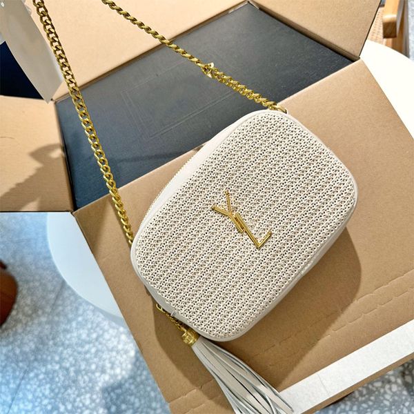 

straw weave shoulder bag women crossbody bag designer lou raffia purse wallet