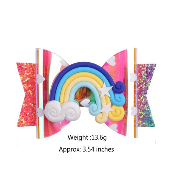 

girls colorful paillette bowknot hair clip kids bow headdress children rainbow cute designer hair accessories hairpin a2649479362, Slivery;white