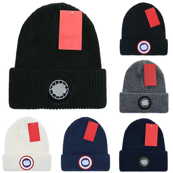 

beanie/skull caps designer knitted hat ins popular canada winter hats classic letter goose print knitted 17 kind 2083, Blue;gray