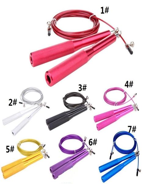 

2017 speed jump rope ball bearing metal handle stainless steel cable skip rope for mma boxing crossfit fitness 3m 10ft 20 pieces9494677