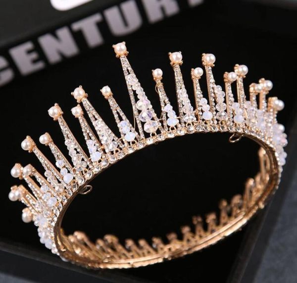 

2021 bride headpieces wedding bridal hair accessories rhinestone crystal full circle crown birthday dinner crowns headdress luxury7957675, Silver