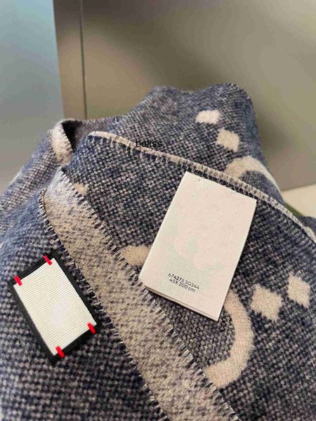 

designer scarf high-end soft thick fashion men's and women's luxury scarves winter unisex, Blue;gray