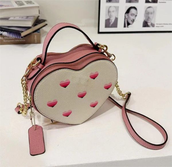 

desinger heart shaped bag mini cute shoulder bag women co handbag vintage cloudy tote leather fashion pink crossbody bag