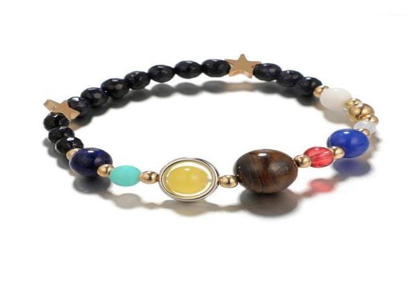 

fashion vintage colored beaded metal ball fivepointed star bracelet for women jewelry160520113695995, Golden;silver