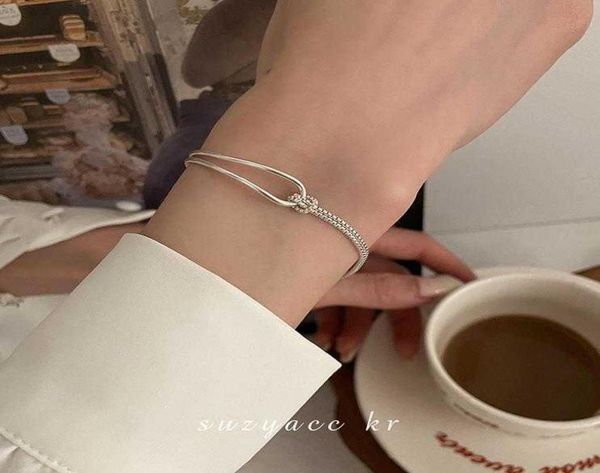 

beaded strands simple design knot chain bracelet for women ig style handwear women designer bracelet accessories whole l2210129083720, Black