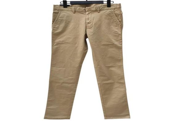 

men039s trousers woven fashion casual pants twill triangle bag slim stretch beige casuals pant size 29425442524, Black