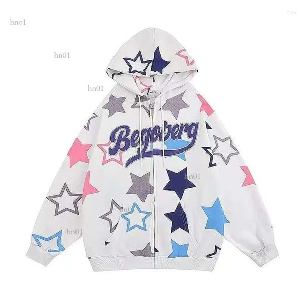

men's hoodies hip y2k swearshirt minus two men stars print zip up hoody loose oversized streetwear women cardigan mujer 03, Black