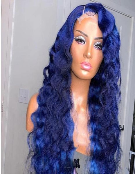 

part dark blue burgundy613 blonde lace front wigs 13x4 synthetic glueless preplucked kinky curly wig for black women1171608