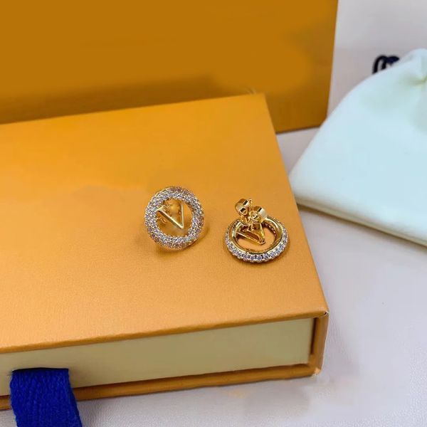 

fashion earrings designer plating gold luxury brand stud earrings diamond women wedding party designers jewerlry studs g2308057z-6, Golden;silver