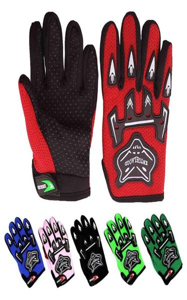

youth kid children full finger motocross gloves dirt bike atv offroad christmas gift racing child moto glove guantes luvas3954464, Black