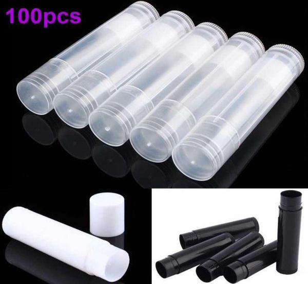 

100pcs cosmetic empty chapstick lip gloss lipstick balm tube with caps container bottle for lady women makeup tool fm886433664