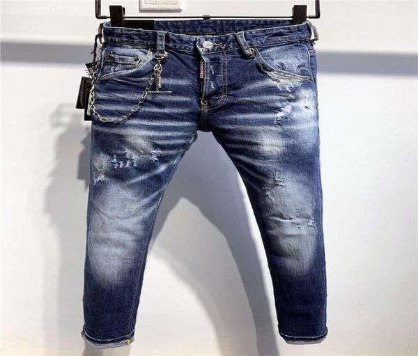 

ss20 new arrival brand designer men denim cool guy jeans embroidery pants fashion holes trousers italy drk uareds 2s s8846524, Blue
