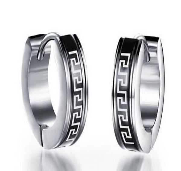 

meander earrings titanium steel stud earrings the great wall personality fashion gift earring ornaments3423578, Golden;silver