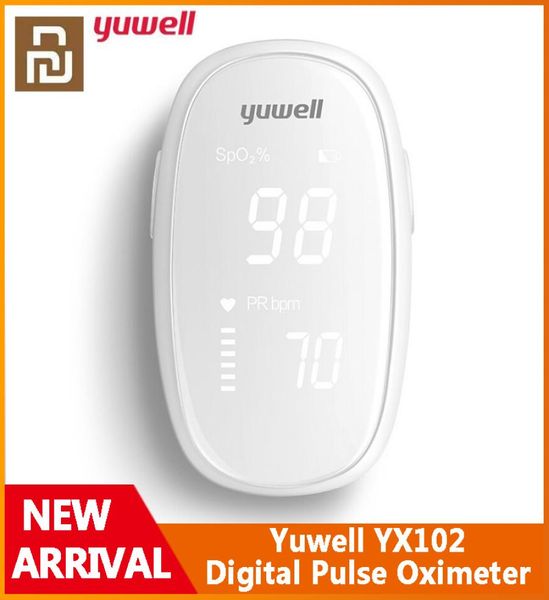 

original xiaomi youpin yuwell yx102 digital fingertip pulse oximeter led screen care for health highspeed sensor auto power off4665074