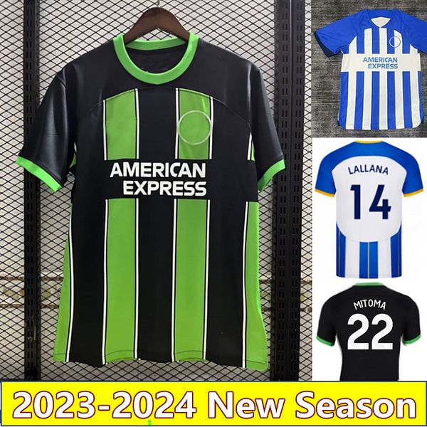 

23 24 enciso mitoma soccer jerseys ferguson gilmour milner march football shirt 2023 home away lallana camesitas joao pedro caicedo dahoud a, Black;yellow