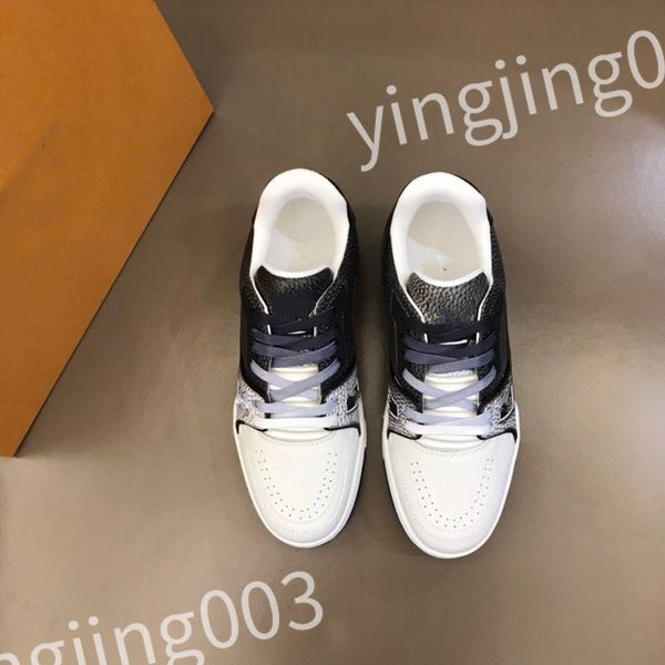 

sneakers designer calfskin casual shoes reflective shoes vintage leather trainers all-match stylist sneaker leisure shoe rd220631, Black