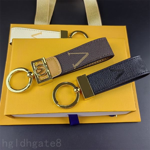 

dragonne keychain cowhide letter key ring durable canvas metal parts printing bag charm colorful classical woman designer keychain versatile, Slivery;golden