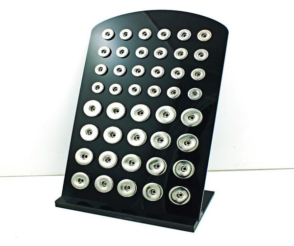 

new arrival 18mm 12mm mix snap button display stands fashion black acrylic interchangeable ginger snap jewelry holders board4530071