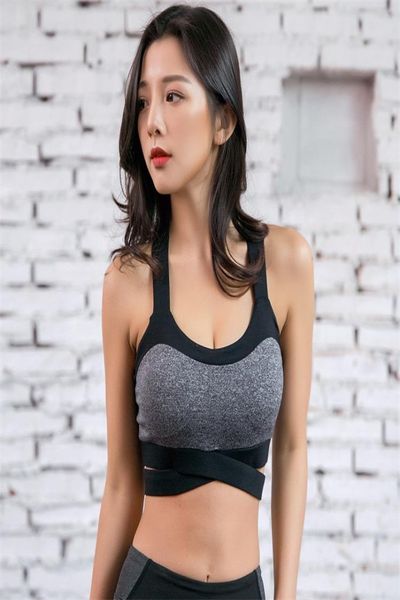 

women yoga sport mesh bra women shockproof cross strap sports bras breathable athletic fitness running gym vest sports6972045, White;black