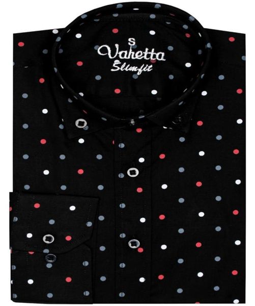 

mens shirts casual slim fit long sleeve button polka dot for men white black business fitness leisure made in turkey men0393973561