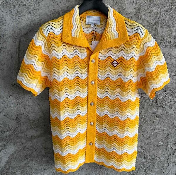 

men 2023ss gradient pattern knitted sweater shirt shorts