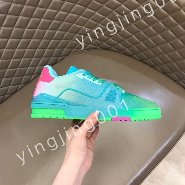 

new casual designer shoes men sneakers classic leather printing chaussures platform skateboarding sneaker rd220632, Black
