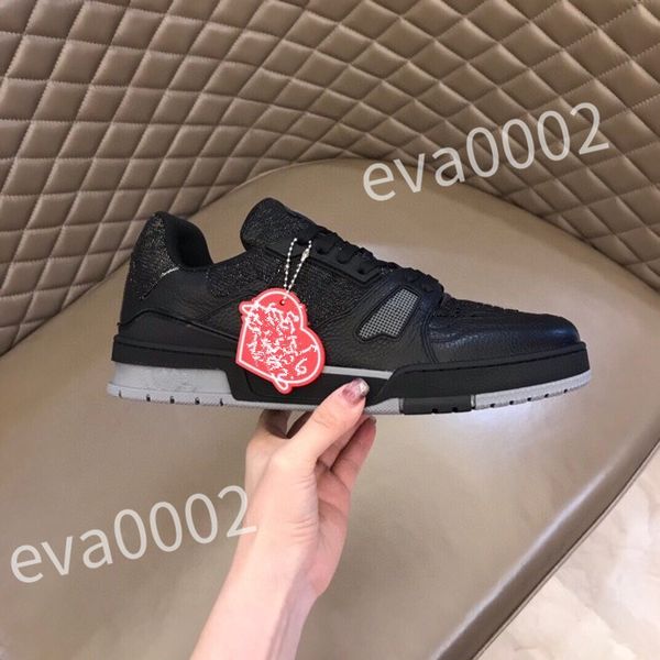 

luxury shoes home trainer sneaker maxi diy buckle designer men woman leather sneaker causal shoes board shoes trainer rd0803, Black