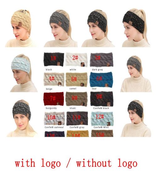

21 colors knitted crochet headband women headband winter ear warmer elastic hair band for women039s wide hair accessories4093092, Slivery;white