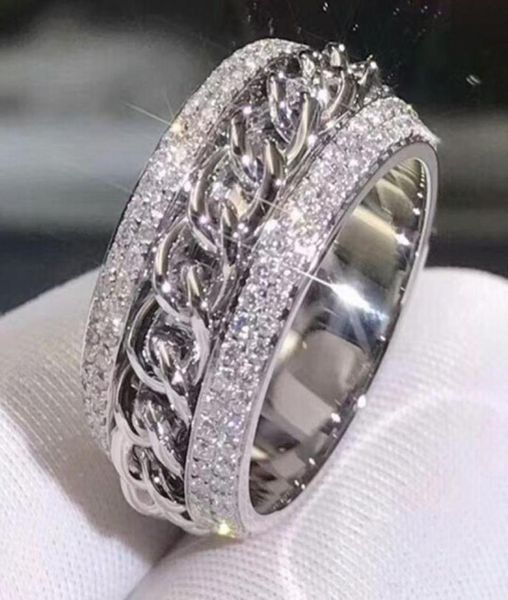 

victoria wieck vecalon sparkling luxury jewelry 925 sterling silver pave tiny white sapphire cz diamond women wedding chain rotata8356734, Slivery;golden