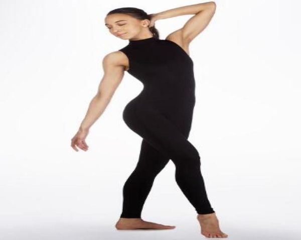 

sleeveless catsuit costumes turtleneck unitards lycra nylon keyhole catsuits women spandex dancewear black team sports outfi7425051