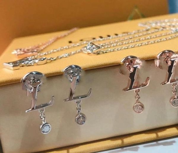 

fashion2020 luxury designer jewelry women earrings 2 colors jellery shiny rhinestones occasion designer earings pair designer ear7382454, Golden