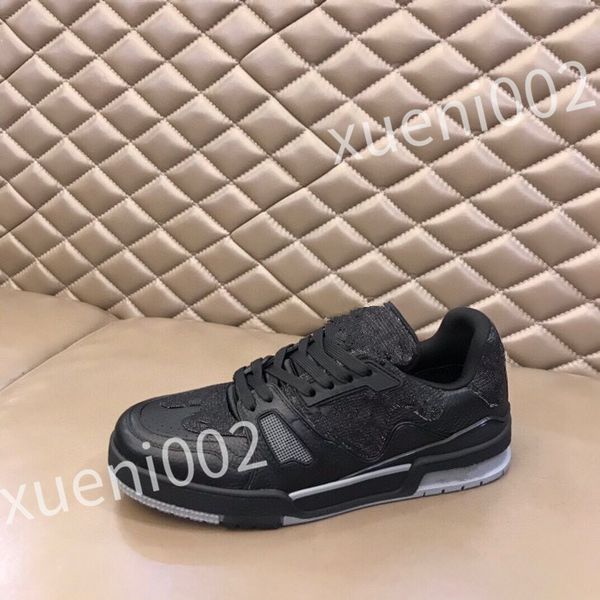 

luxury sneakers charlie rubber hand-crafted outsole fashion designer shoes calfskin canvas casual mens rd0803, Black