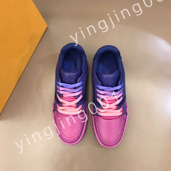 

luxury casual designer shoes men sneakers classic leather printing chaussures platform skateboarding sneaker rd220632, Black