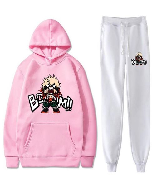 

men039s tracksuits bakugou print hoodie pants two piece my hero academia anime cosplay sweatshirt and sweatpants set hooded 2027432212, Gray