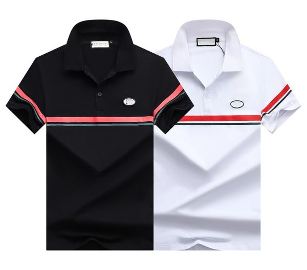 

23summer men's short sleeve polo shirt casual and minimalist style men's handsome clean edition polo neck t-shirt comfortable and, White;black