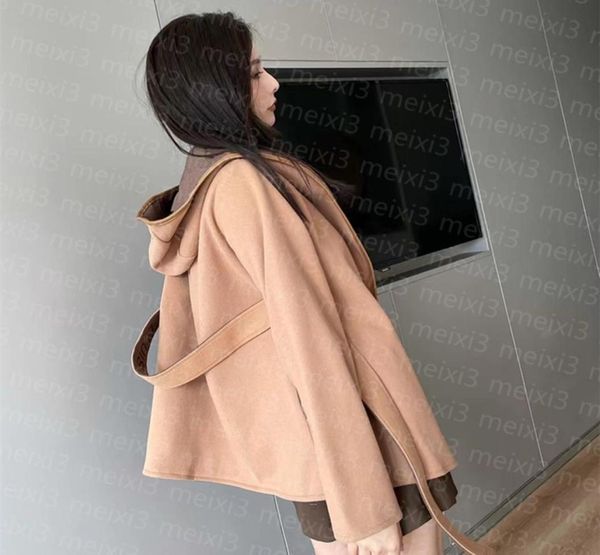 

womens hooded trench coats spring autumn jacket women midlong ladies windbreakers coat thin outerwear ms casual hoodeds outer8603324, Tan;black