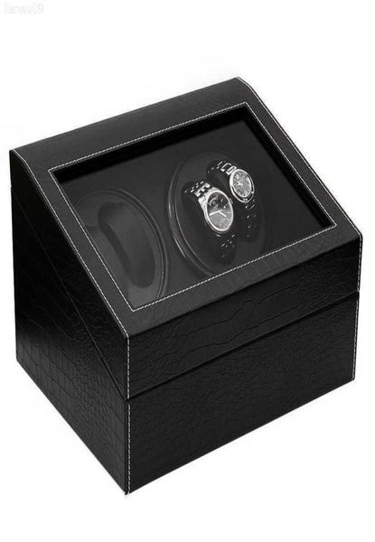 

watch boxes cases leather winder motor sautomatic winding jewelry display ca j220825 j22090625919695735, Black;blue