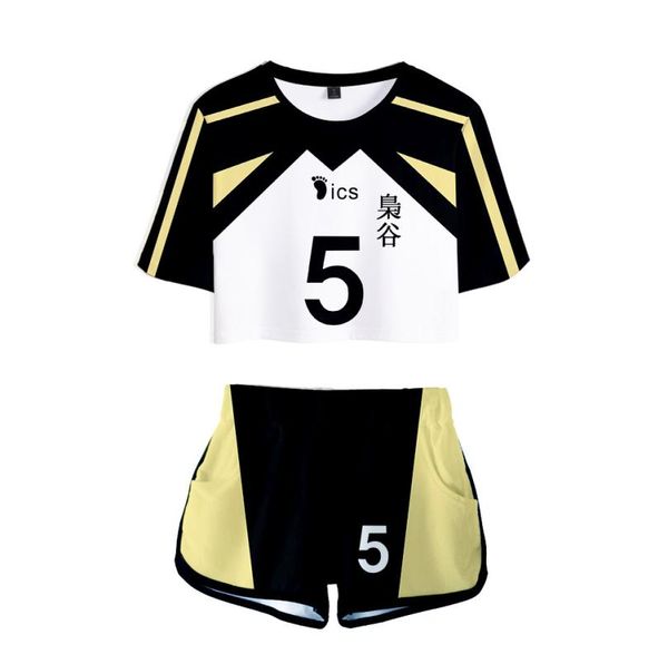 

japan anime haikyuu cosplay costume fukurodani volleyball club akaashi keiji bokuto koutarou two piece set women and shorts3408092, Black