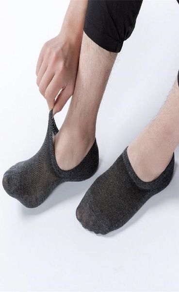 

men039s socks 5 pairs spring summer mesh breathable men invisible short shallow mouth no show boat man cotton slipper sock6436096, Black