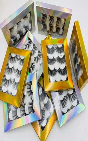 

6dx series 4 pairs false eyelashes 25mm lashes thick long wispy fluffy handmade cruelty mink eyelash1286441