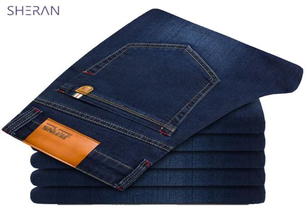 

sheran 2019 new cotton classic jeans men denim trousers soft mens pants men039s fashion denim pants male7850455, Blue