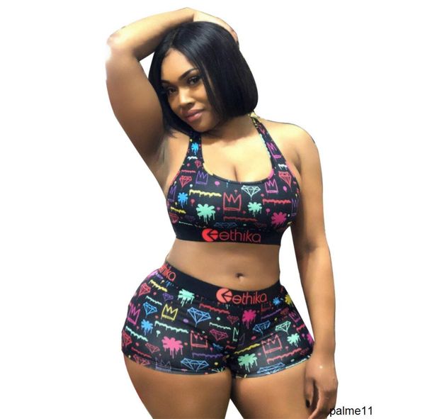 

women designer swimsuit crop vest + swim shorts trunks boxers 2 piece set tracksuit patchwork camo swimwear pxkm pxkm1111465, Gray