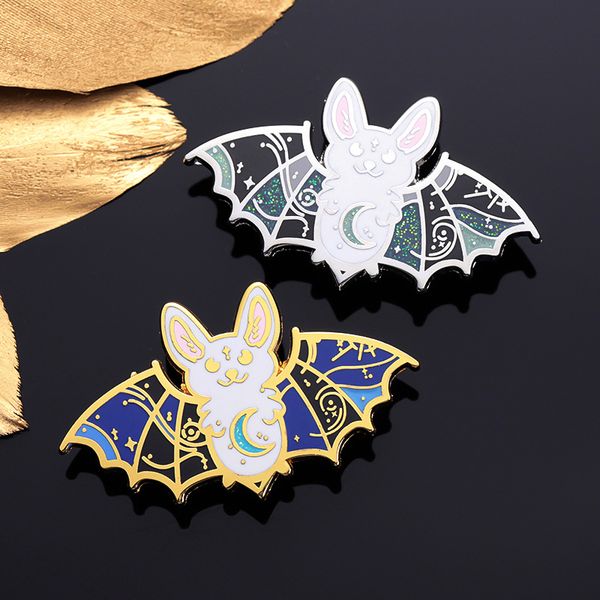 

halloween dark character brooch cute anime movies games hard enamel pins collect cartoon brooch backpack hat bag collar lapel badges, Blue