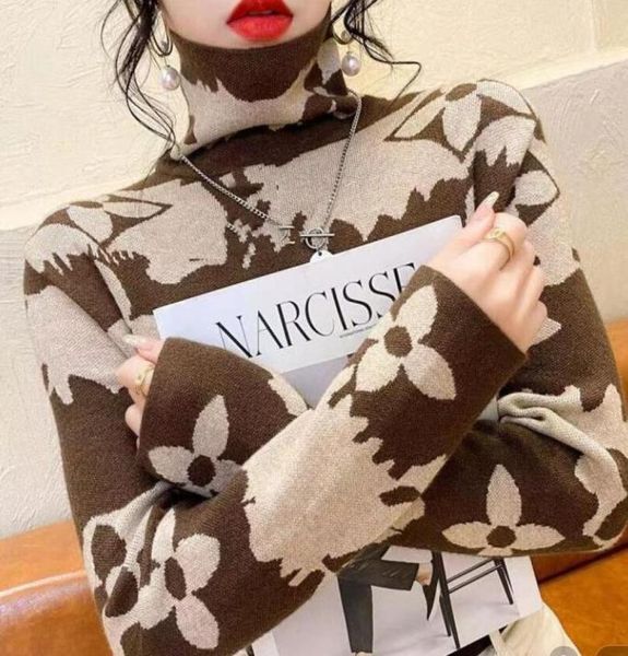 

women039s sweaters for designer korean luxury printed turtleneck puff dress t shirt for casuaapple crop 2589468367436, White;black