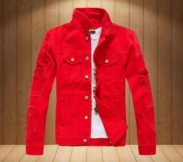 

spring autumn 2020 men039s outerwear coats fashion hip hop mens denim jacket broken ripped jean jacket42803047139429, Black;brown