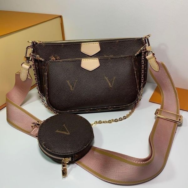

designer bag luxury shoulder bag crossbody bag 3-piece set multi-pocket women's purse handbag leather shoulder messenger bag men's