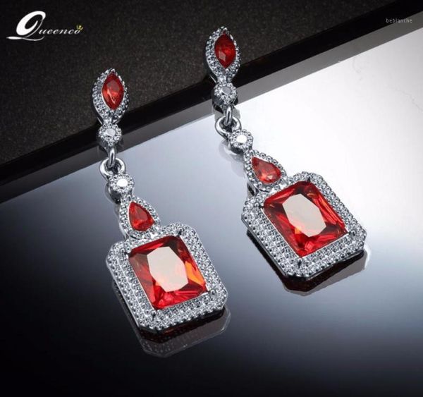 

dangle chandelier geometric crystal red earrings for women ethnic designer bridal jewellery earring orecchini aretes mujer acces6024860, Silver
