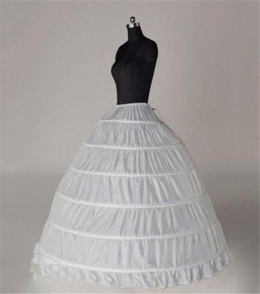 

whole 6 hoops ball gown white bridal petticoat bone full crinoline tulle long puffy wedding petticoat simple in stock43248177140495